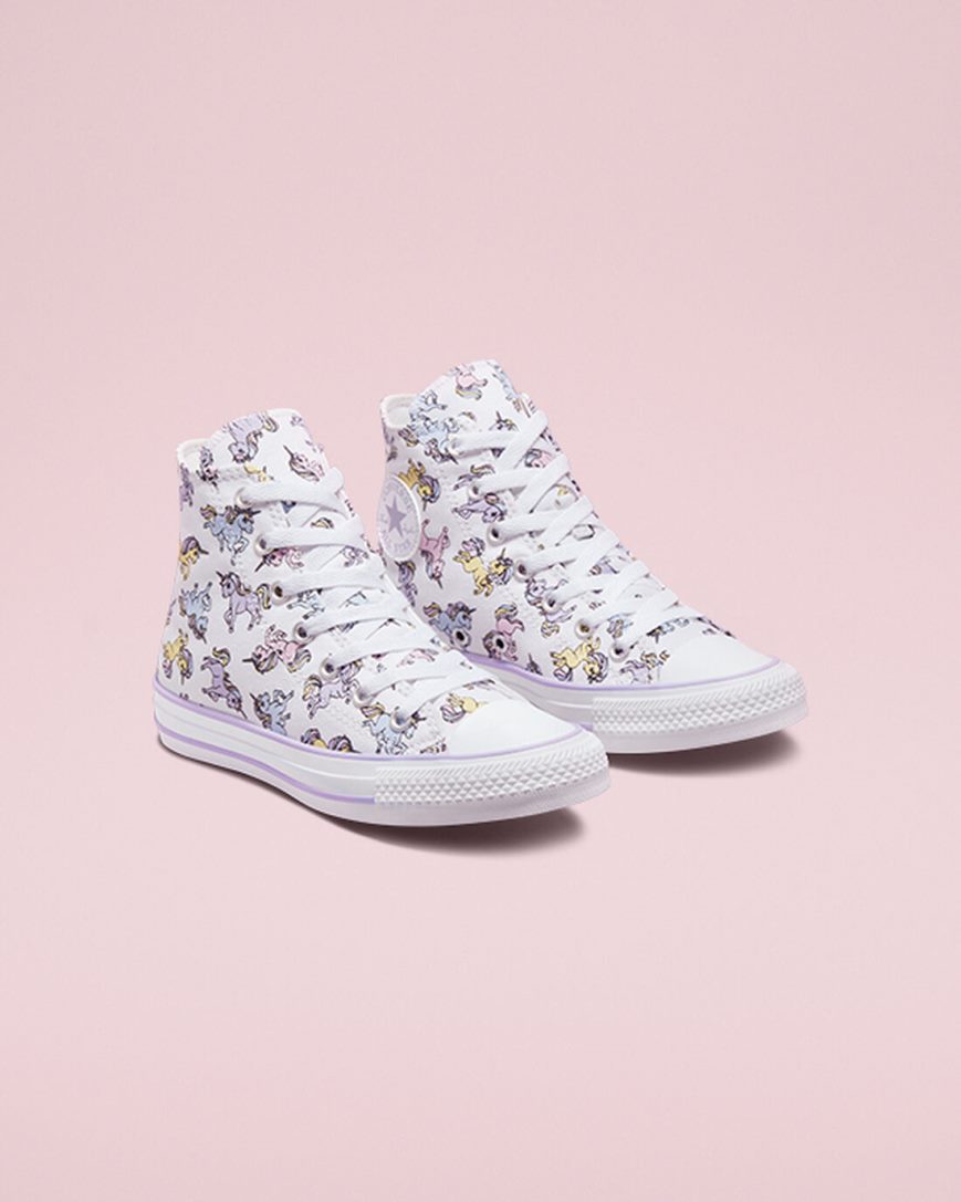 Tenisky Vysoke Converse Chuck Taylor All Star Unicorns Chlapcenske Biele Siva Nachový | SK EOZCH3